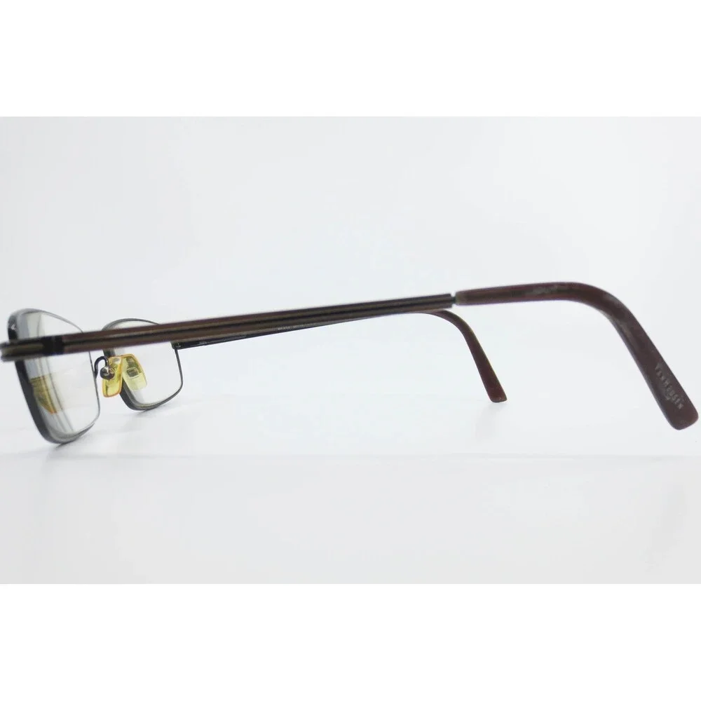 Van Heusen Brett BRN Eyeglasses Rectangular Metal Frame Brown 54-19-140 Eyewear